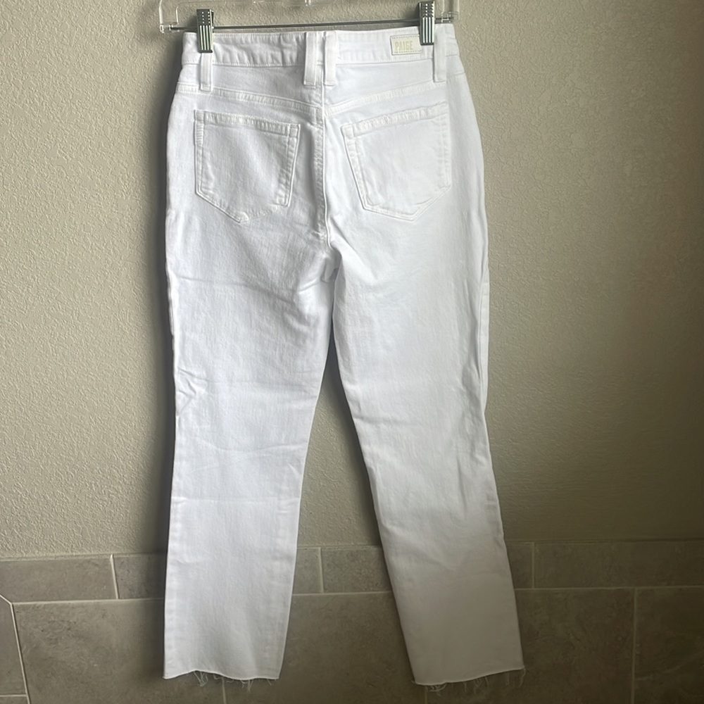 NWT Paige White Straight Leg Jeans - Picture 2 of 4